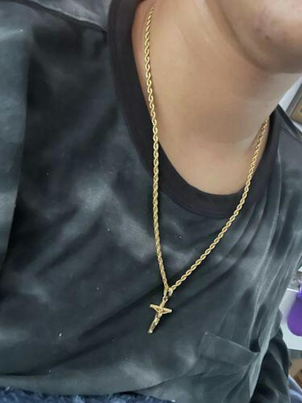 Gold Crucifix Necklace