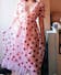 New 2020 Sexy V-Neck Belt Strawberry Dress Hot stamping Short Sleeve Party Mid-Length Dress