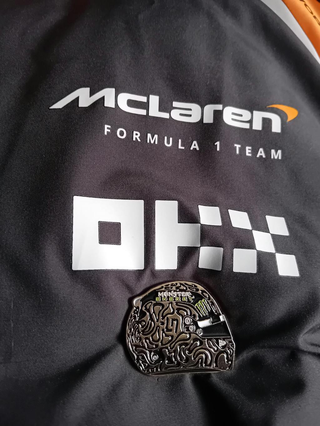 Lando Norris Golden Champion Helmet Enamel Pin