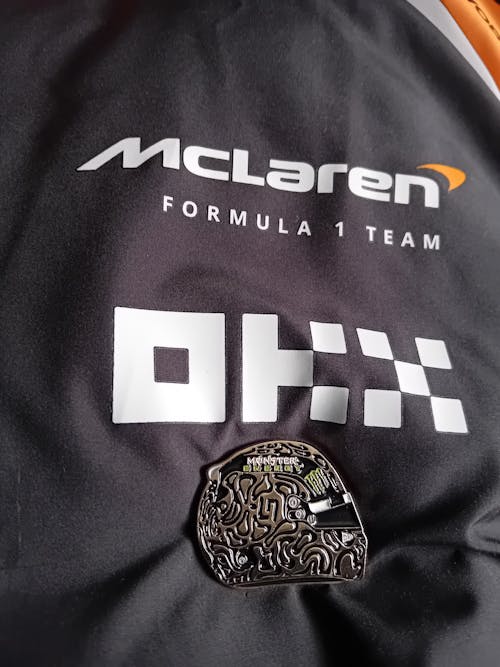 Lando Norris Golden Champion Helmet Enamel Pin