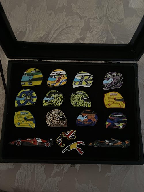 Lando Norris Golden Champion Helmet Enamel Pin