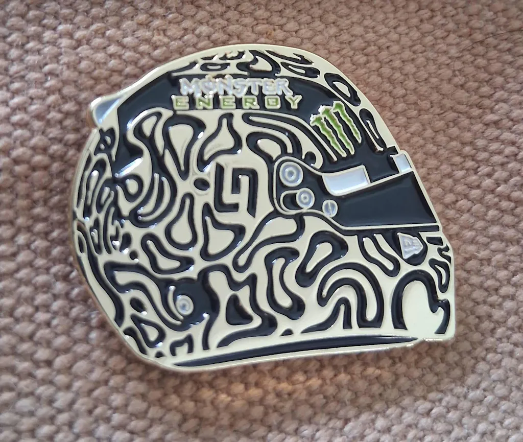 Lando Norris Golden Champion Helmet Enamel Pin