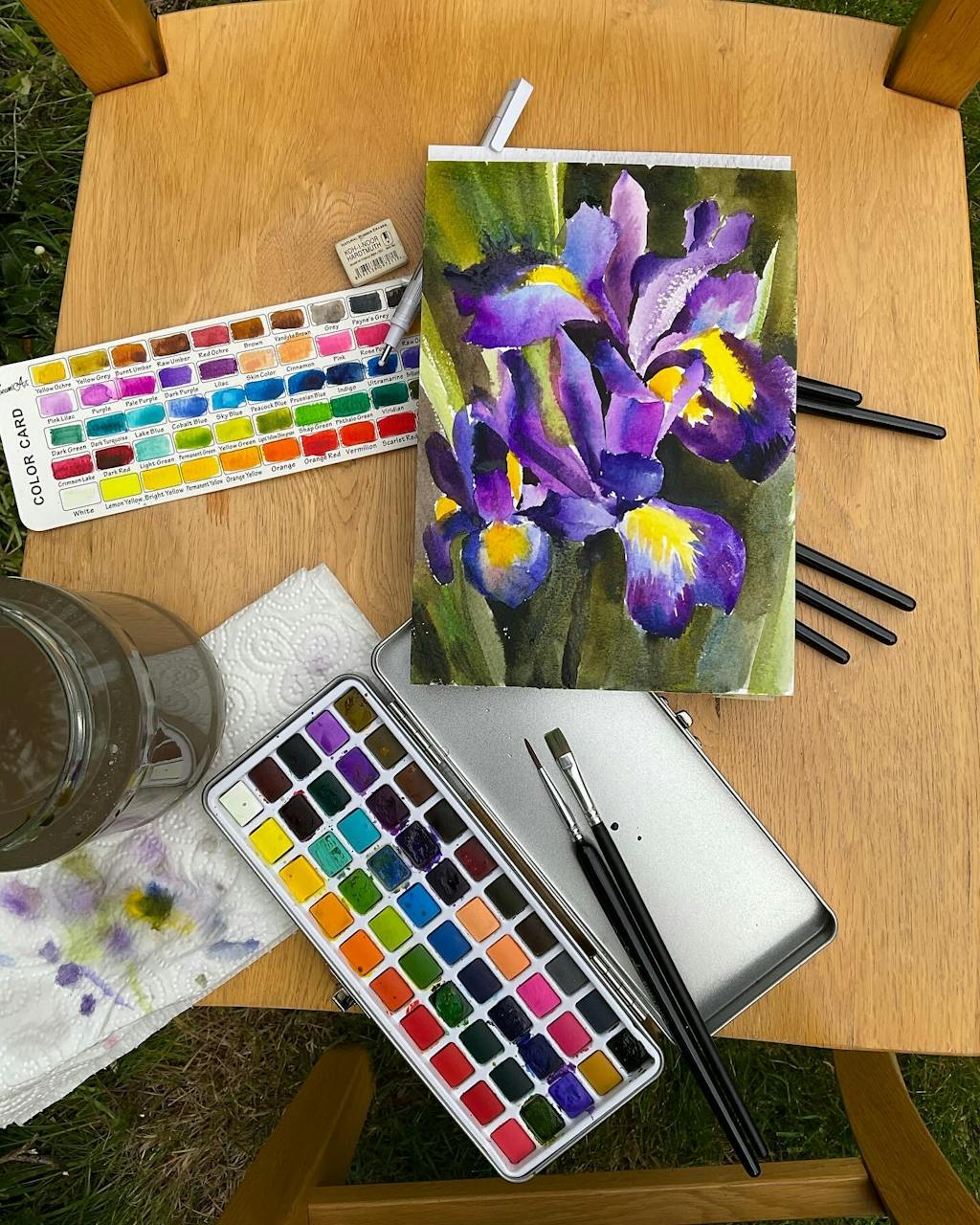 50 Colors Solid Watercolor Paint Set of Gift Box, Gouache Paint Set