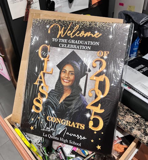 Class Of 2025 - Graduation Party Welcome Sign - Custom Photo Grad Party Sign - Personalized Graduation Decoration