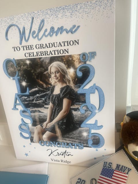 Class Of 2025 - Graduation Party Welcome Sign - Custom Photo Grad Party Sign - Personalized Graduation Decoration