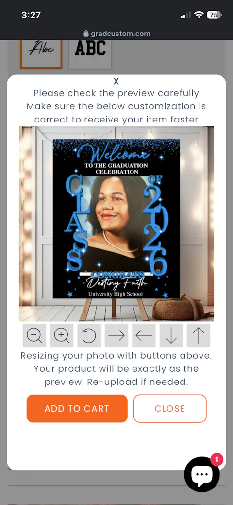 Class Of 2026 - Graduation Party Welcome Sign - Custom Photo Grad Party Sign - Personalized Graduation Decoration