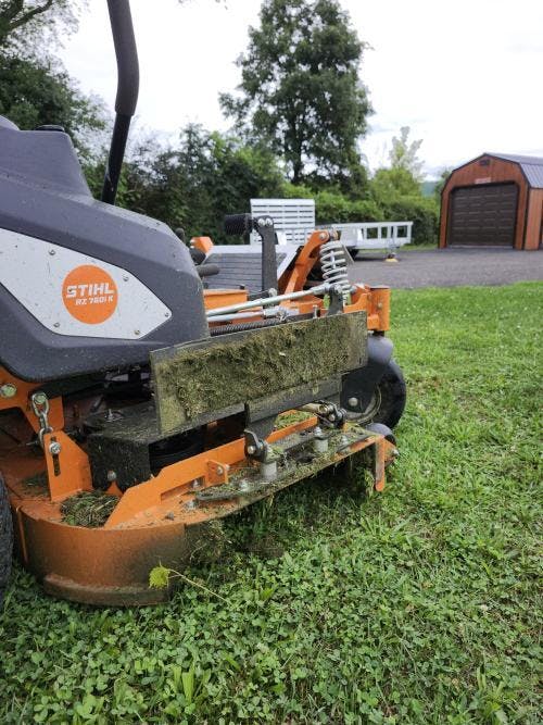 A12 - GrassFlap® brand chute blocker No-Drill Mount for Ferris Mowers