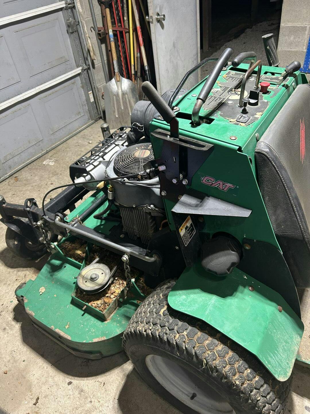 61E70-5-A15 Low Profile GrassFlap® brand chute blocker with Steel Bloc