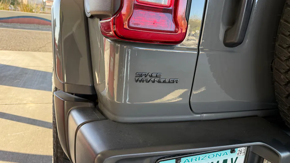 the SPACE WRANGLER OEM Car Badge | Grateful Fred