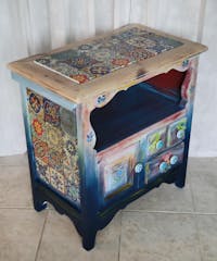 Colorful Tiles Premium Rice Decoupage Paper - Belles And Whistles