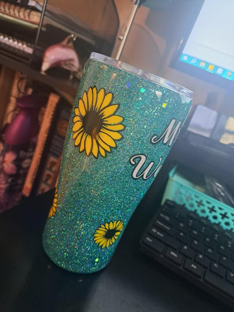 Glitter photo tumblers custom tumblers personalized tumblers