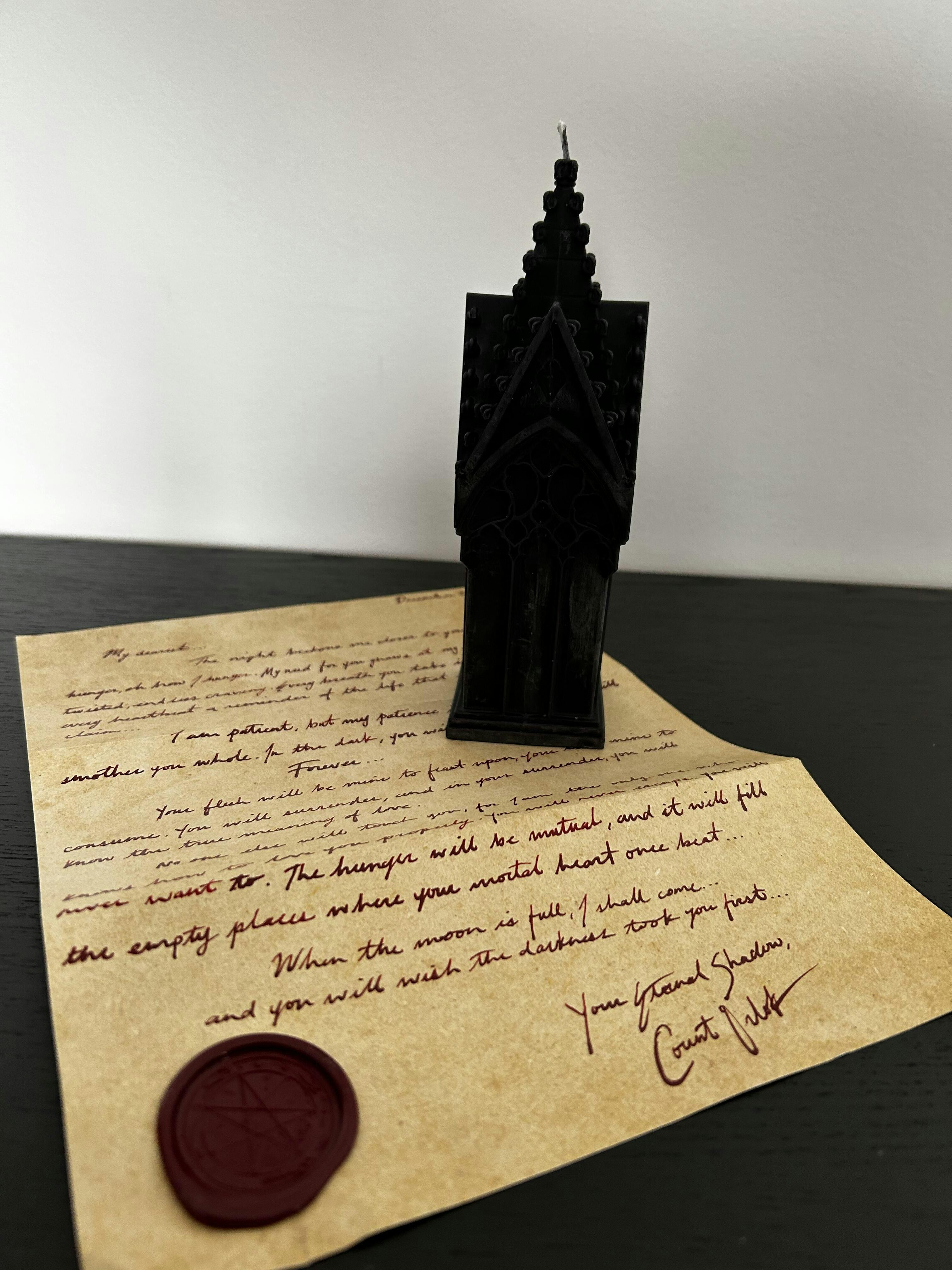 Gothic Revival Candle ~ Limited Edition Color Black