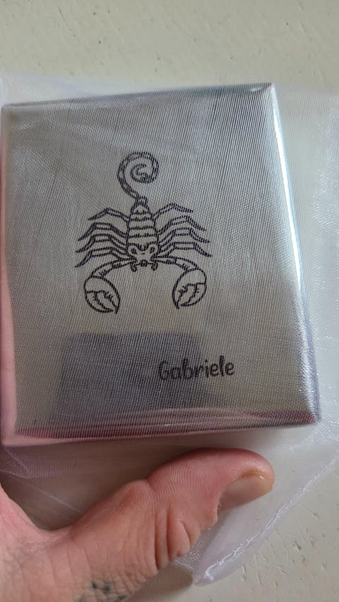 Zigarettenetui personalisiert mit Foto - silber