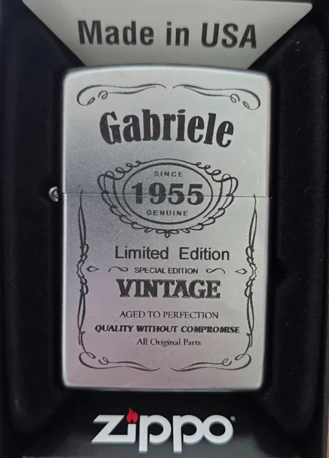 Original Zippo personalisiert - Geburtstag Vintage