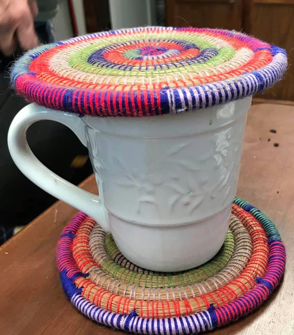 Handmade Pine Needle Coasters Set of 4 GreaterGood