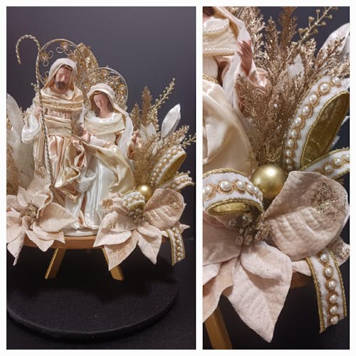 Ivory Pearl Borders Farrisilk Wired Ribbon - 1"