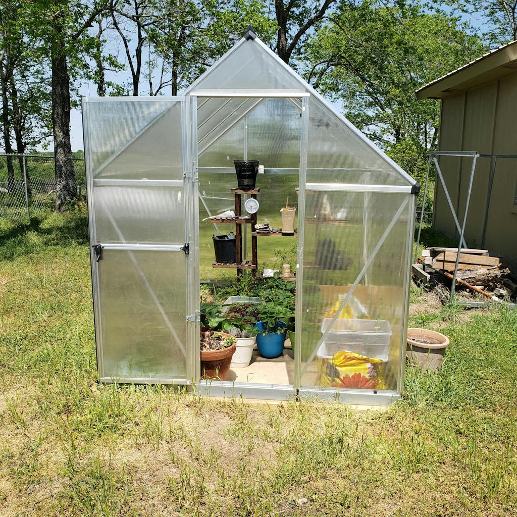 Mythos DIY Greenhouse Kit 6 x 8 ft. with 4mm TwinWall Polycarbonate Pa