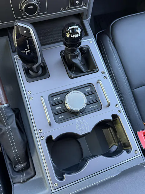 Oversized Cupholder and Machined Console for the Grenadier