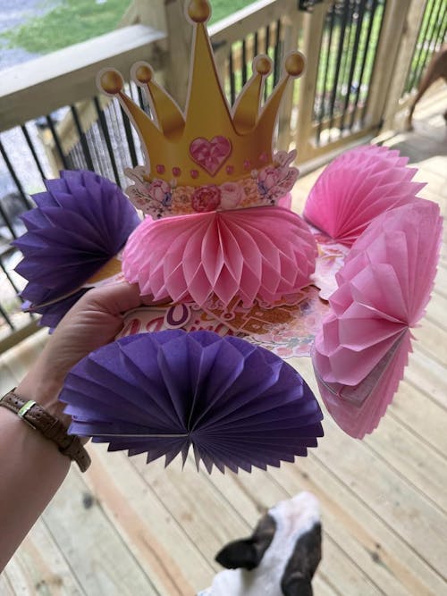 9 Pcs Princess 4th Birthday Honeycomb Centerpieces