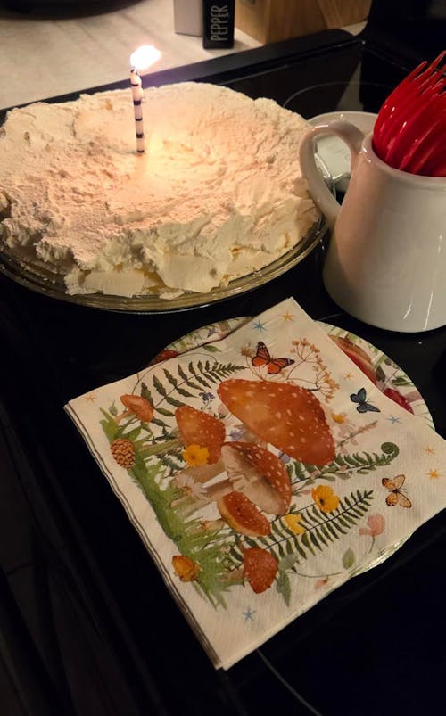 96 Pcs Mushroom Birthday Party Plates and Napkins