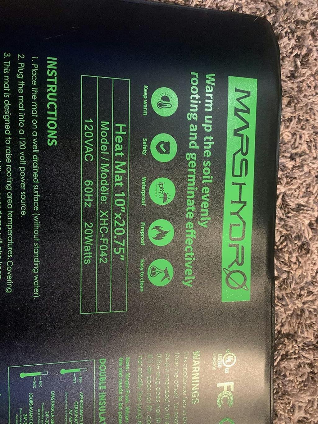 Mars Hydro 10'' x 20.75'' Seedling Heat Mat and Digital Thermostat Combo