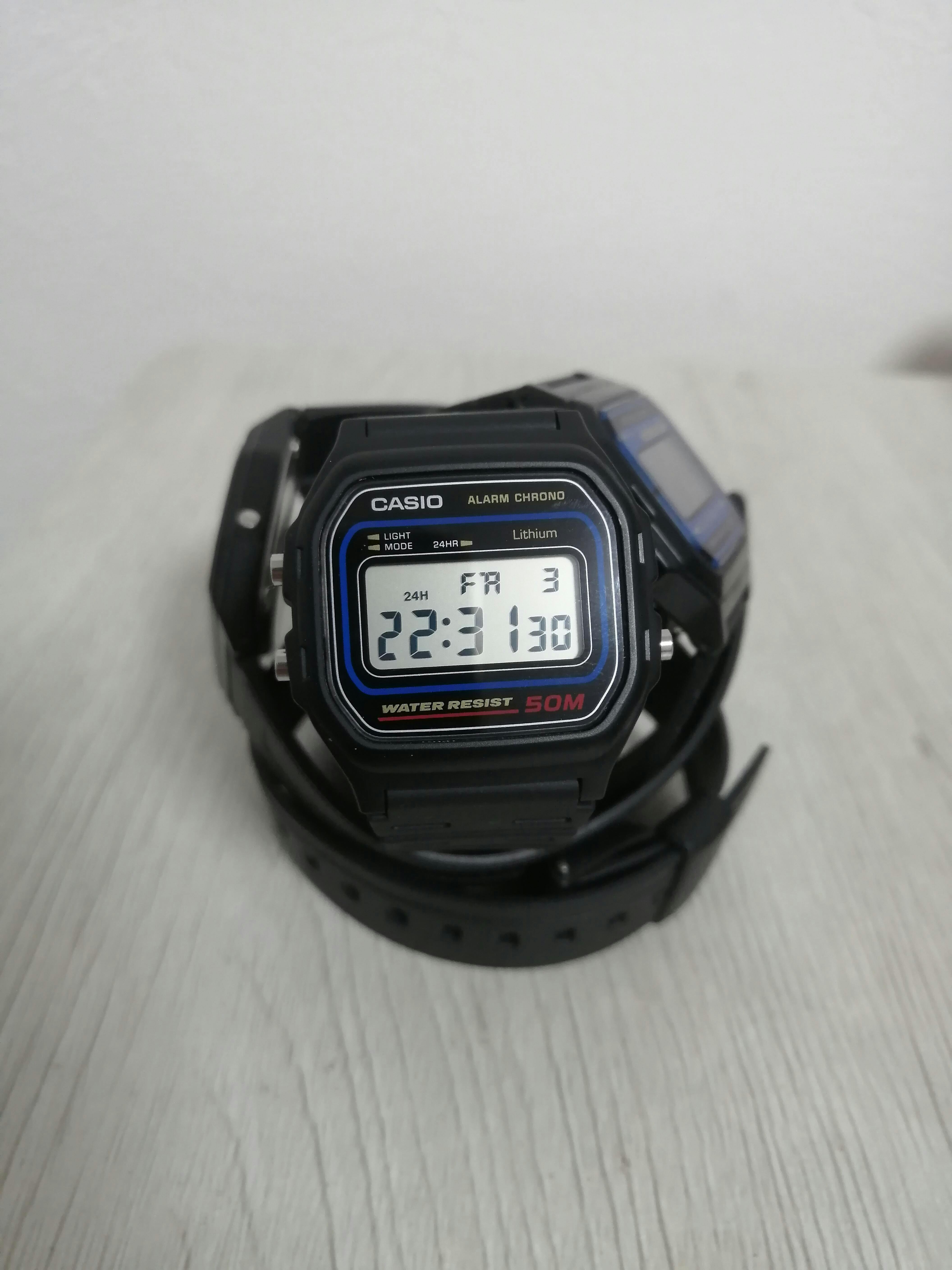 CASIO カシオ W-59-1 メンズ 腕時計 5気圧防水 10年保証