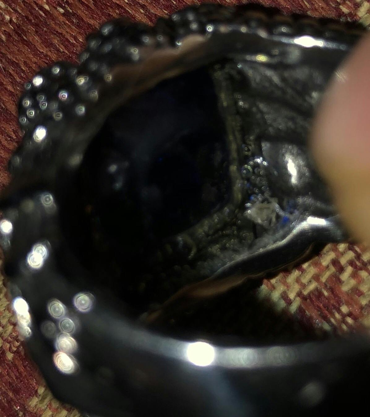 Dragon Bracelet Men Men's Stainless Steel Dragon Claw Ring With Red/Blue CZ Stones - Biker Style, Sizes 6 To 13 Available Men Size 13 Ring - Foto 2