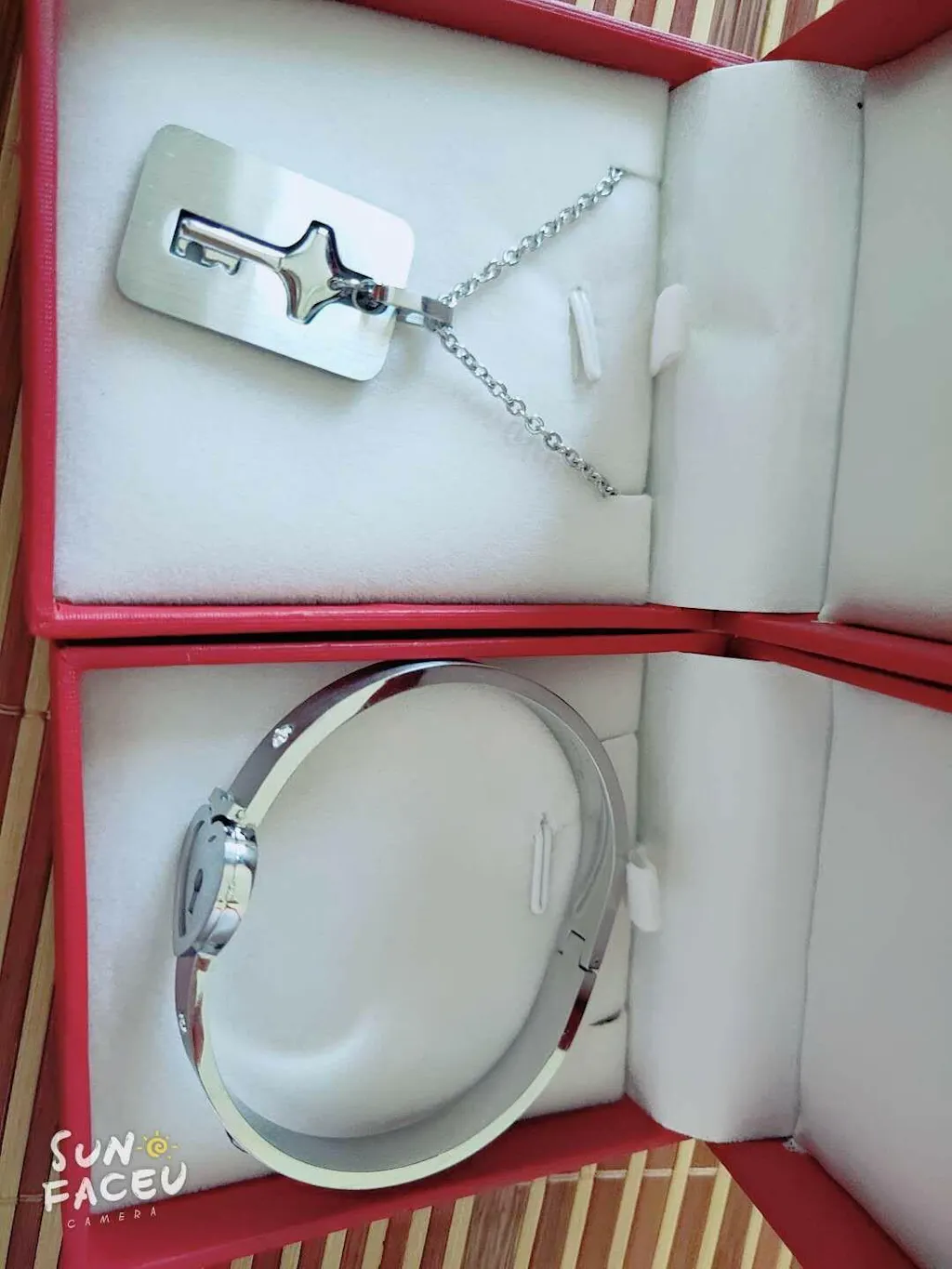 Engraved Lock and Key Bracelet Pendant Necklace Set for Couples