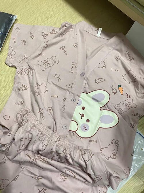 Cartoon Matching Summer Family Sleepwear 100% Cotton