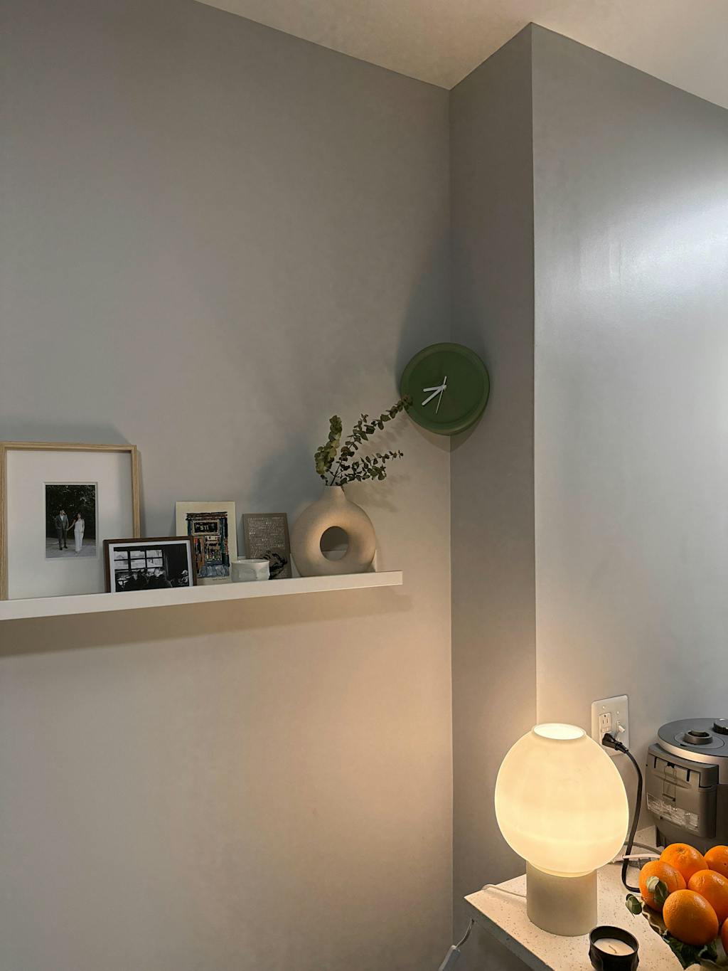 Minimalistic Nordic Analog Silent Wall Corner Clock