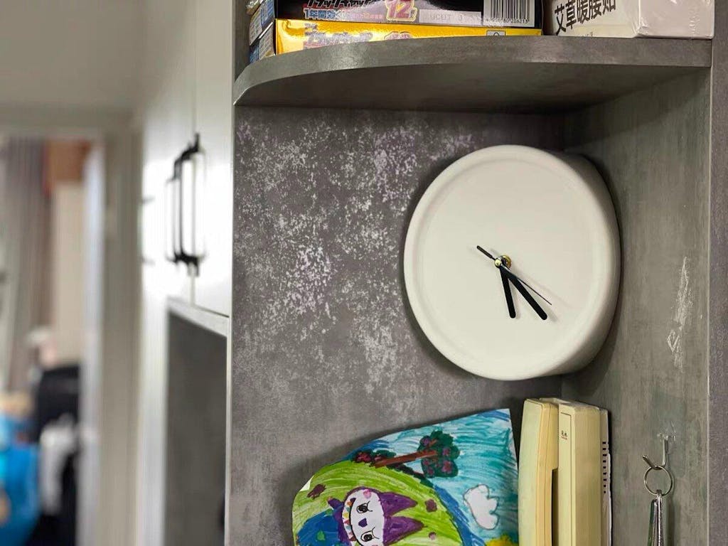 Minimalistic Nordic Analog Silent Wall Corner Clock