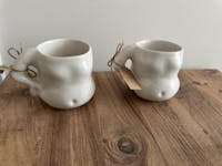 El Yapımı Göbekli Kahve Kupası 350ml