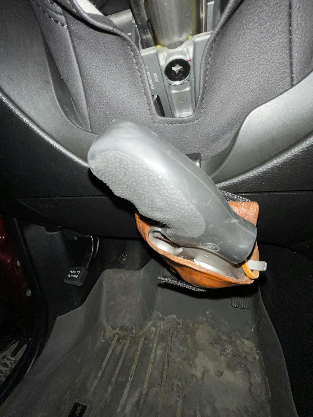 Steering Wheel Column Holster Mount Gun Goddess