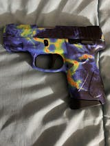 Stone Blue Ice Marble Gun Skin Vinyl Wrap for Shotgun