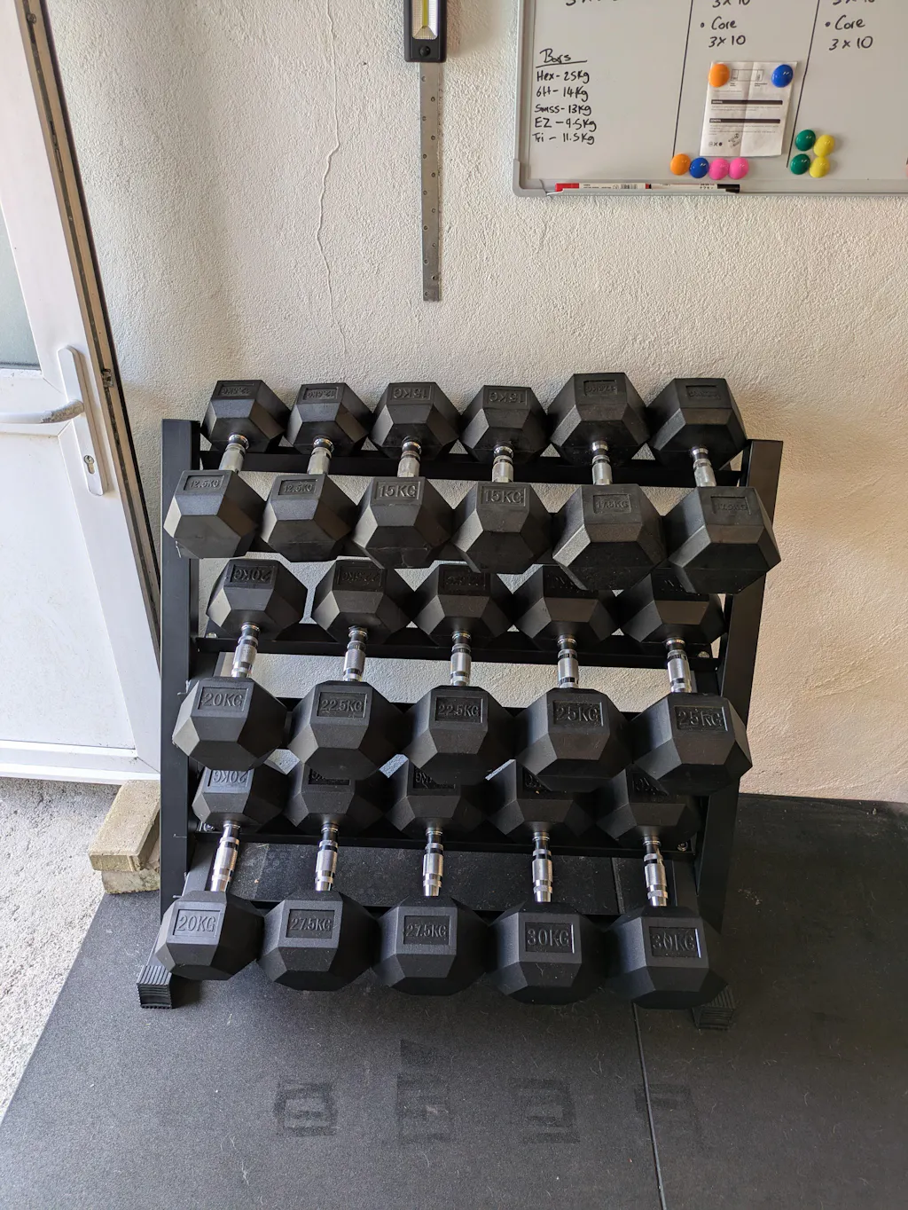 Huge Dumbbell Rack with Dumbbells 2.5-30kg Home Gym Set Pair Weights ...