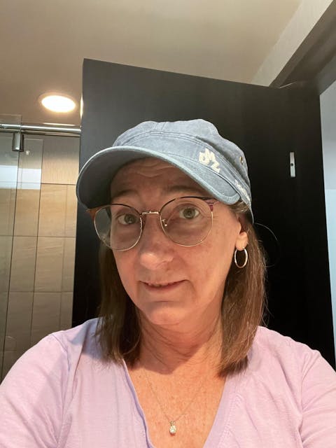 Human Hair Hat Wigs - Side Fringe, Medium Brown