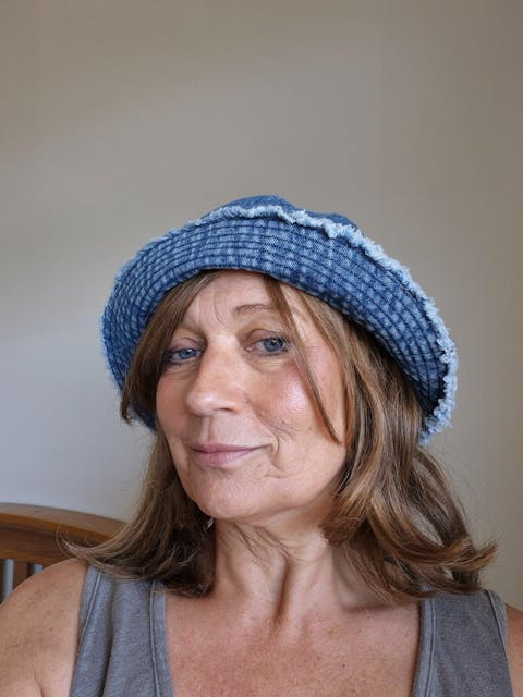 Human Hair Halo Hat Wigs - Front + Back