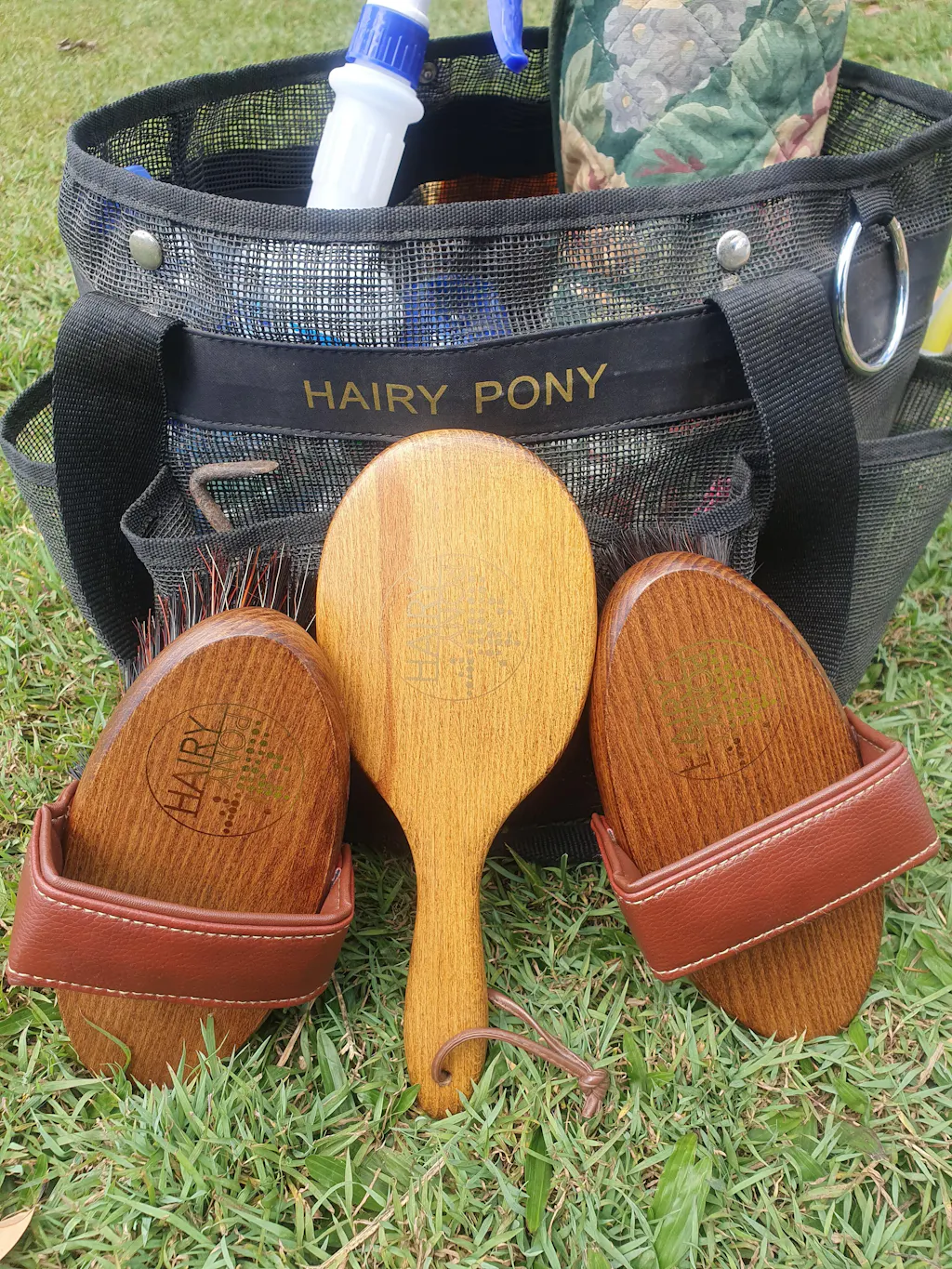 HORKA Brosse Douce Bois Poney Rose