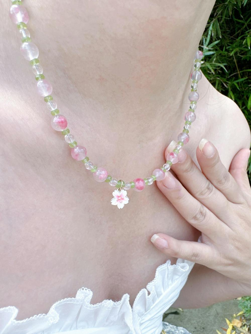 Peridot Rhodonite Silver Necklace – Renewal & Growth