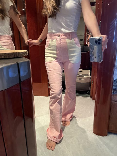 Women's Bell Bottom (Powder Pink/Cream)