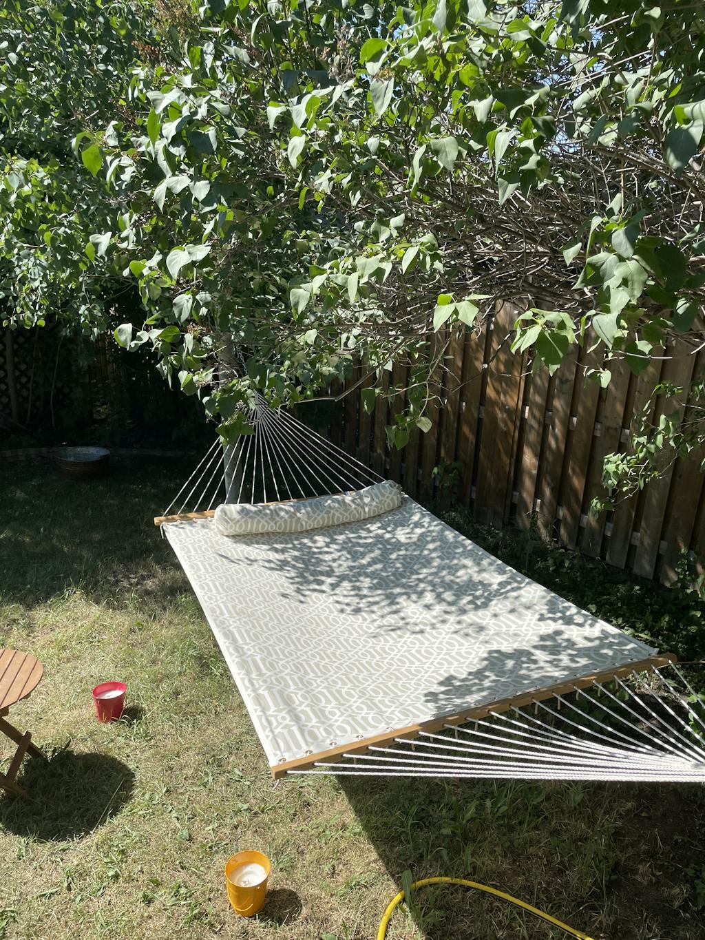 Polyester Double Hammock Single Layer with Bolster Pillow Hammock