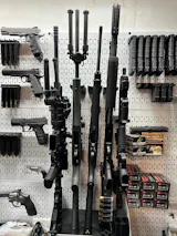 Universal Vertical Rifle Rest - Pegboard / IKEA Skadis / Wall Control / Vaultek | Rifle Holder Storage Rack