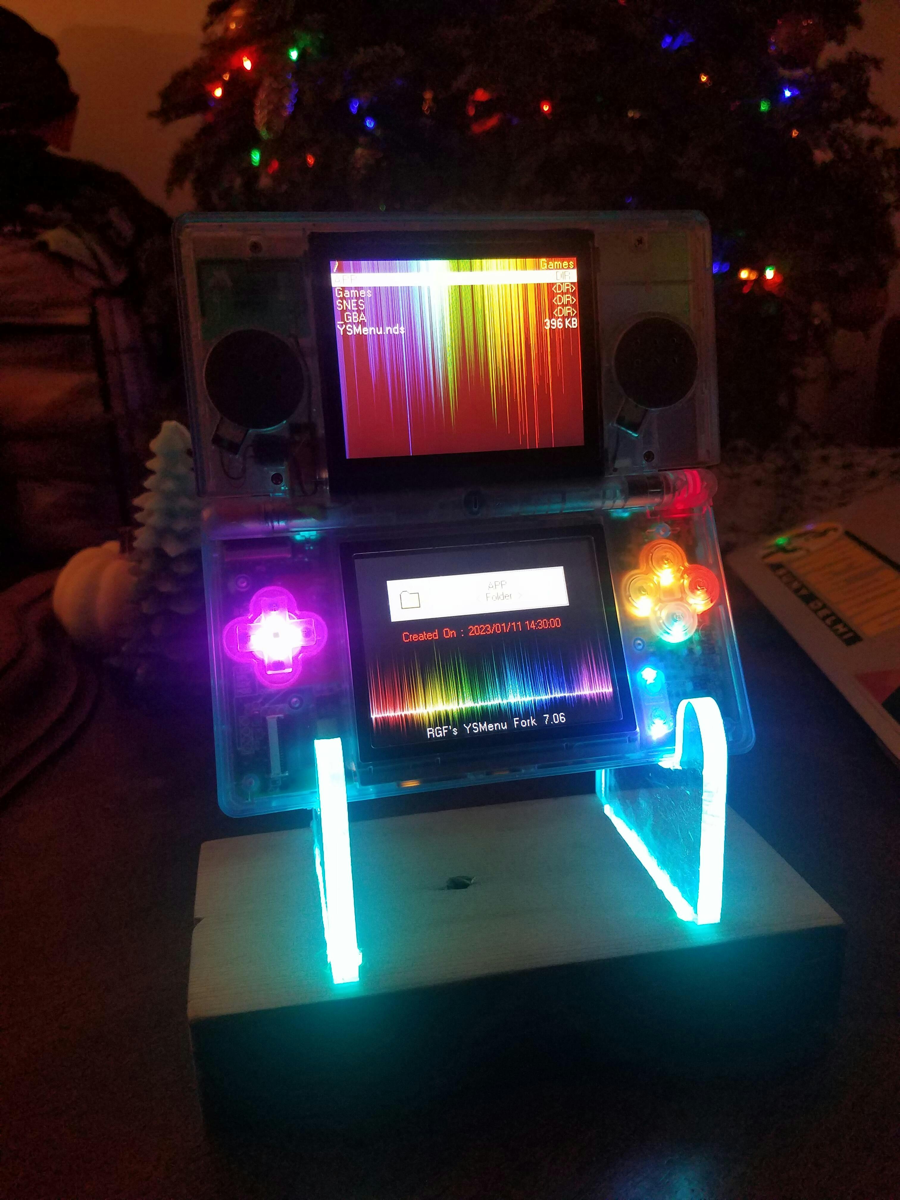 RetroGlow for Nintendo DS Lite | RGB LED Flex Board | Hand