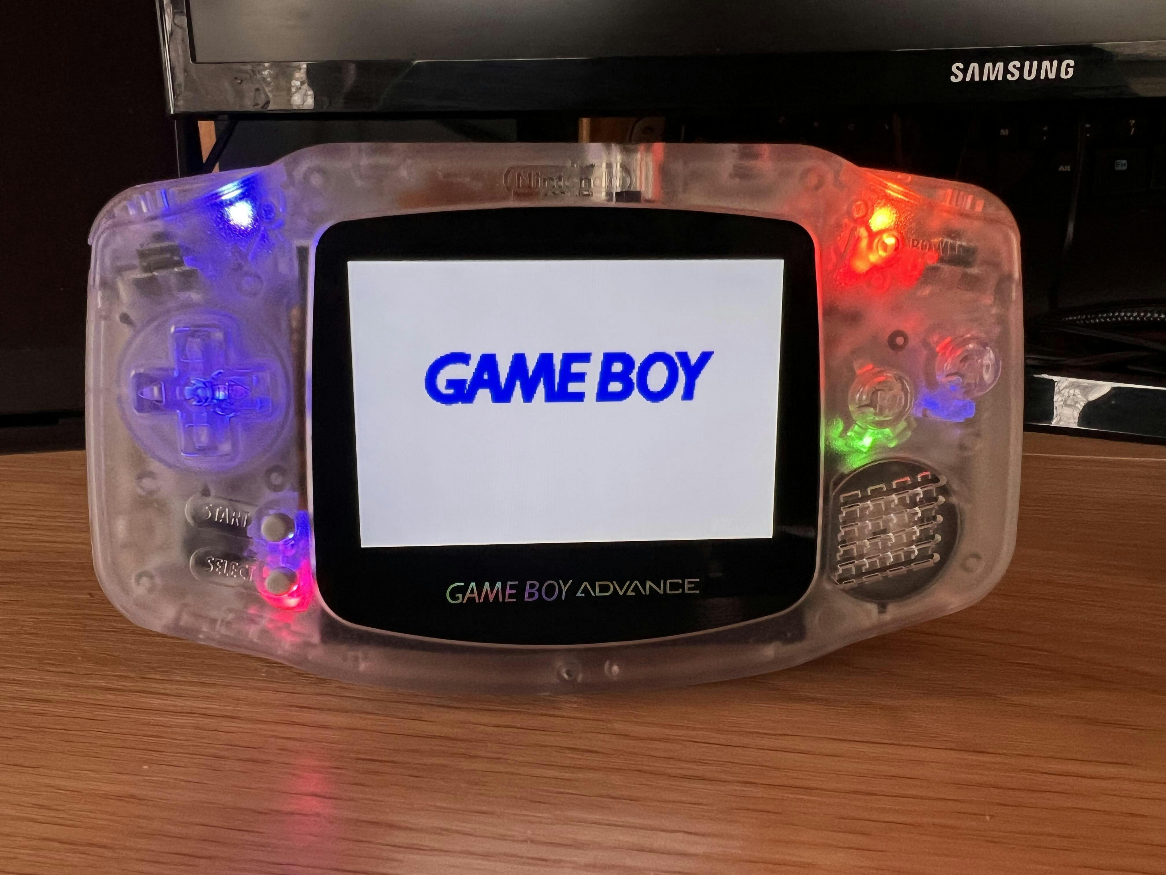 Backlit IPS Gbasp Nintendo Gameboy Advance SP Candy Colorful In Translucent Black - Foto 9