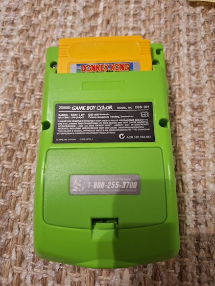 Original Gameboy Green Screen Game Boy Color Lime Green Console