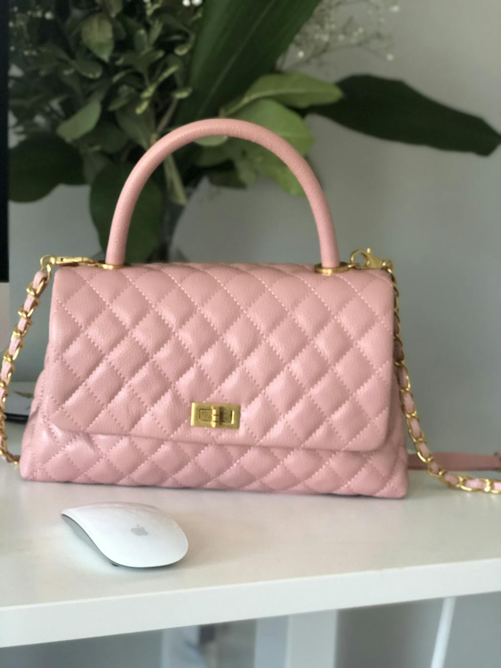 Katy Quilted Top Handle Bag - HandbagCrave UK