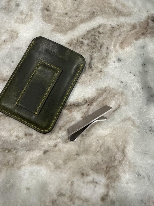 Badalassi Carlo Waxed Leather Money Card Clip
