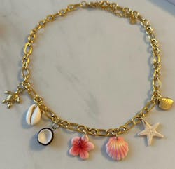 Collier doré Esther - charms personnalisables