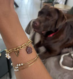 Bracelet doré Orthense- charms personnalisables