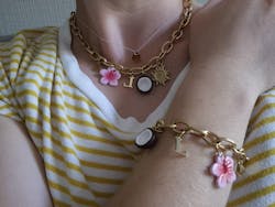 Collier doré Elisabeth - charms personnalisables